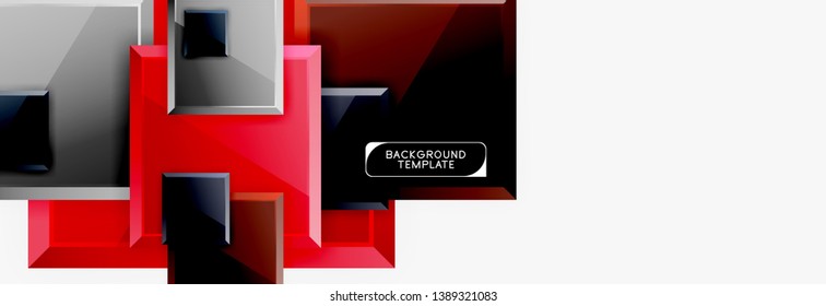 Fondo abstracto de banner cuadrado mínimo, efecto moderno 3d