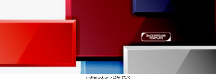 Fondo abstracto de banner cuadrado mínimo, efecto moderno 3d
