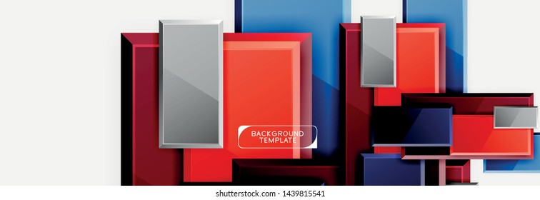 Fondo abstracto de banner cuadrado mínimo, efecto moderno 3d