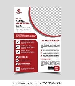folheto de marketing digital quadrado mínimo