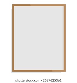 Minimal square frame with brown border and blank white space, perfect for mockups, notes, branding, or clean layout presentations and content.