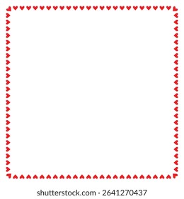 Minimal square frame with thin heart accents