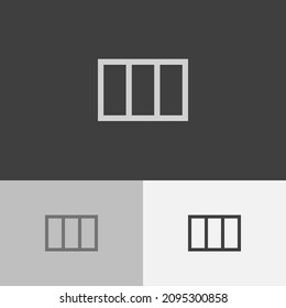 Minimal square logo design concept. Simple company brand logomark illustration. Can representing sacred, harmony, ornament, classic.