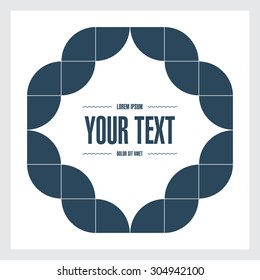 Minimal square poster design with abstract ornament and your text  EPS 10 stock vector illustration 