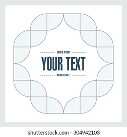 Minimal square poster design with abstract ornament and your text  EPS 10 stock vector illustration 