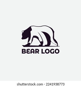 Minimal standing Bear logo, icon, symbol design