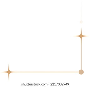 Minimal Star Corner Border Vector Illustration
