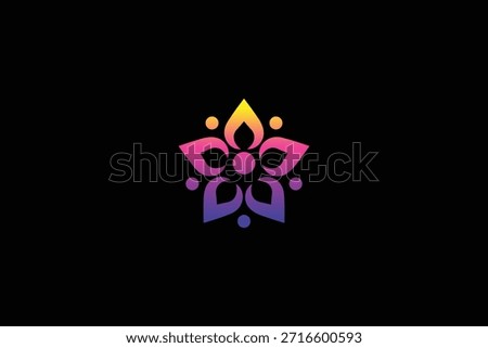 Minimal Star Ignite Logo on White Background. Abstract Star Flame Logo