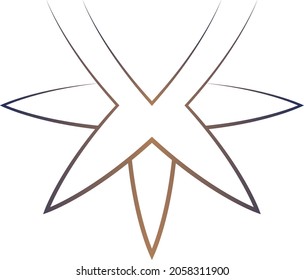 Minimales Sternlogo, Vektordesign mit eps10