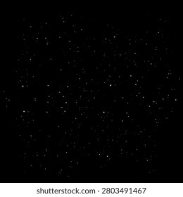Minimal starry night sky black background - vector few stars space background in square format