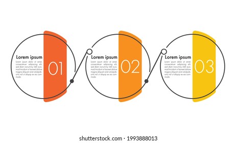 Minimal step infographics design vector and icons can be used for workflow layout, diagram, annual report. Vector infographics timeline design template with 3 options, parts, steps or processes.