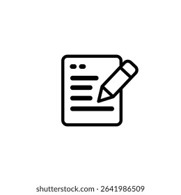 Minimal Stroke Icon of Checklist Indicating Productivity System, Goals, Prioritized Items, Actionable Tasks, Project Milestones, and Routine Planning