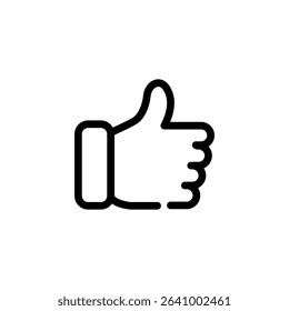 Minimal Stroke Icon of Thumbs Up and Down Representing Like, Dislike, Approval, Feedback, Rating, Voting, and User Interaction Symbols