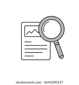 Minimal Stroke Icons Representing Document Analysis Process Including Data Scanning, Text Extraction, Classification, Review, and Digital Content Processing Symbols