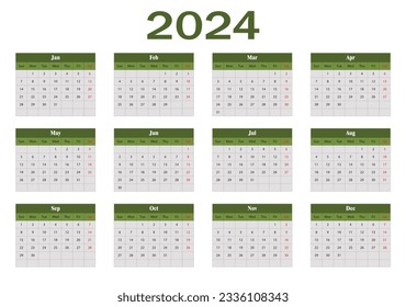 Minimal style 2023 page calendar for new year.