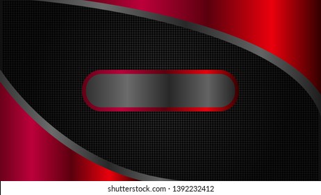 Minimal style, abstract black and red tech banner design. Vector web header background - Vector