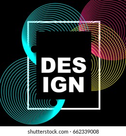 Minimal style banner, Halftone element background