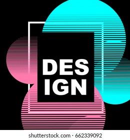 Minimal style banner, Halftone element background