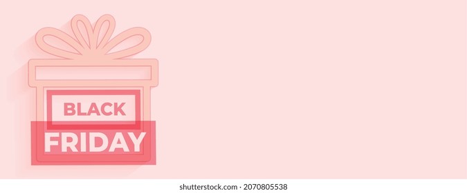 minimal style black friday banner in pink color theme