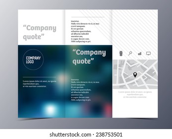 minimal style brochure template tri-fold vector illustration for use as product presentation or company presentation 