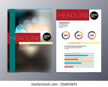 minimal style brochure template tri-fold vector illustration for use as product presentation or company presentation 