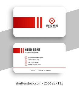 minimal style business identity card layout a office stationery vector