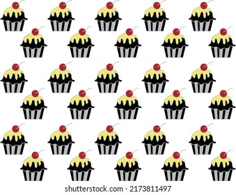 Minimal style cake art pattern.