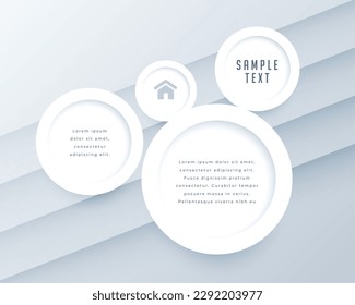 minimal style circular design with text space for web business template 
