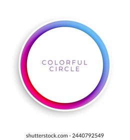 Minimaler Stil Bunte Runde Form Rahmen Hintergrund Design Vektor