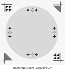 Minimal Style Corner Lines and Gray Circles Template Background