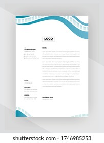 Minimal style Corporate letterhead template design.