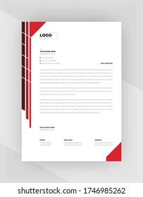 Minimal style Corporate letterhead template design.