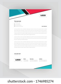 Minimal style Corporate letterhead template design.