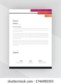 Minimal style Corporate letterhead template design.