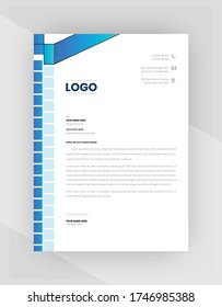 Minimal style Corporate letterhead template design.