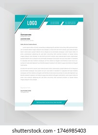 Minimal style Corporate letterhead template design.