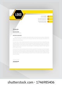 Minimal style Corporate letterhead template design.