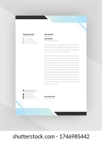 Estilo mínimo Diseño de plantilla de membrete corporativo.