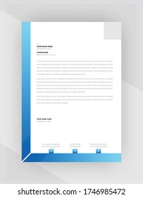 Minimaler Stil Corporate Letterhead Template Design.