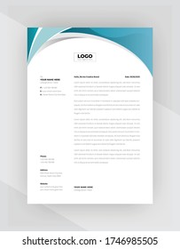 Minimal style Corporate letterhead template design.
