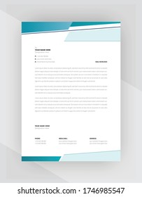 Minimal style Corporate letterhead template design.