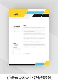 Minimal style Corporate letterhead template design.