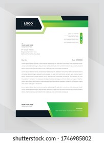Minimal style Corporate letterhead template design.