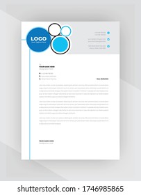 Minimal style Corporate letterhead template design.