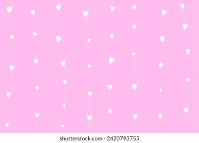 minimal style cute love heart pattern for textile fabric print vector