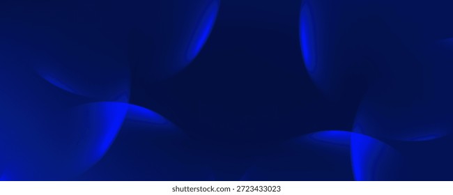 Estilo mínimo azul oscuro círculo centro de la decoración de la burbuja de fondo. Ilustración vectorial.