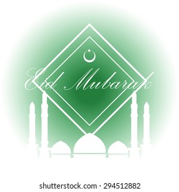 minimal style design card for bless you in celebration of Eid , Al fitr ,Hari raya
