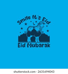 Estilo minimalista Eid Al Adha Deseo saludos invitación Tarjeta Diseño 