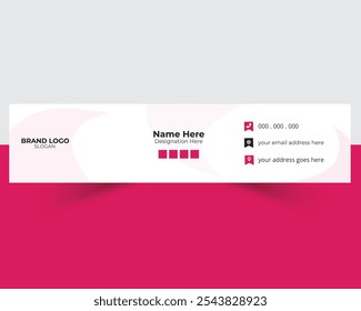 Minimal style email signature design in different style
