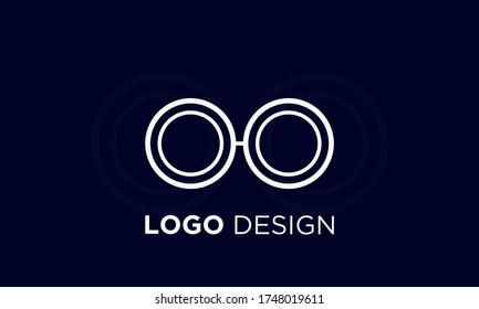 minimal style glasses logo company.
